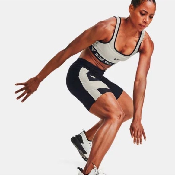 Under Armour Women's Project Rock HeatGear Bike Shorts Size XS - Picture 2 of 11